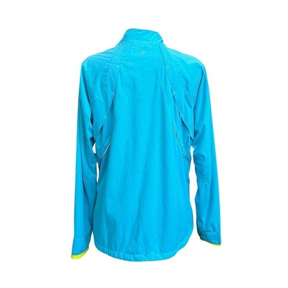 Asics Full Zip Lightweight Windbreaker Jacket Midlength Sky Blue XL Running - Picture 7 of 12